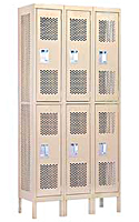 Vented Metal Lockers-2 Tier